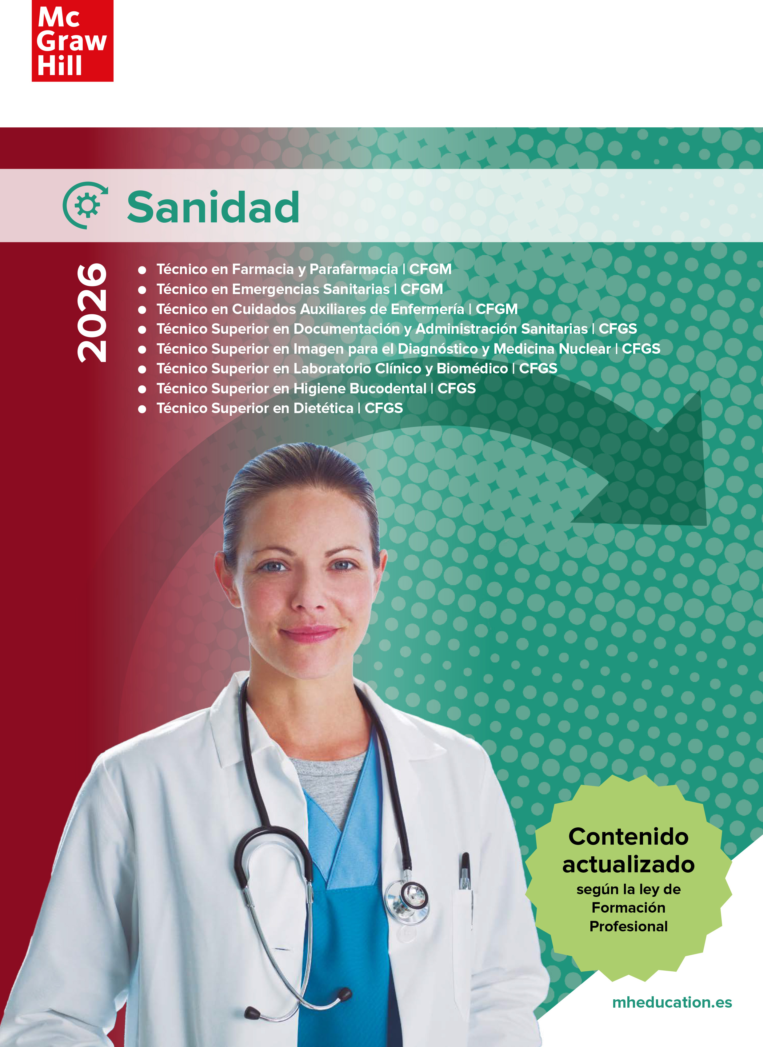 Cat&aacute;logo de la Familia profesional de Sanidad - Ciclos Formativos