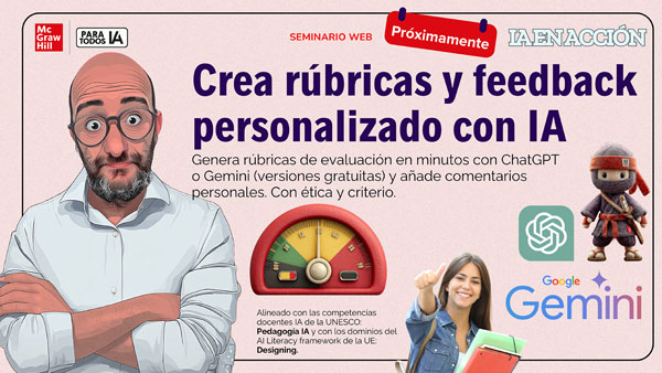 Próximamente - Crea rúbricas y feedback personalizado con IA Próximamente - Crea rúbricas y feedback personalizado con IA