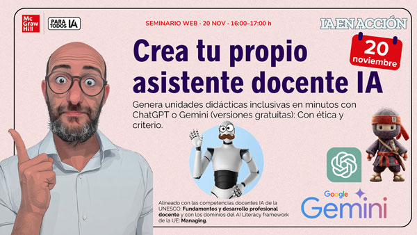 Seminario web - Crea tu propio asistente docente IA Seminario web - Crea tu propio asistente docente IA